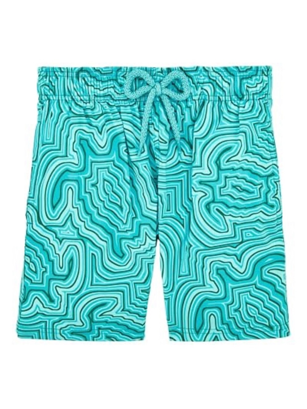 Vilebrequin Swim Trunks Big Boys Size 12 Hypnotic Turtles Teal Blue